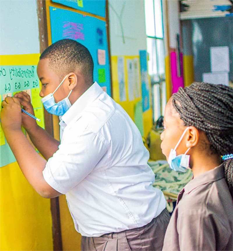 Students at Jewels International School of Kinshasa
